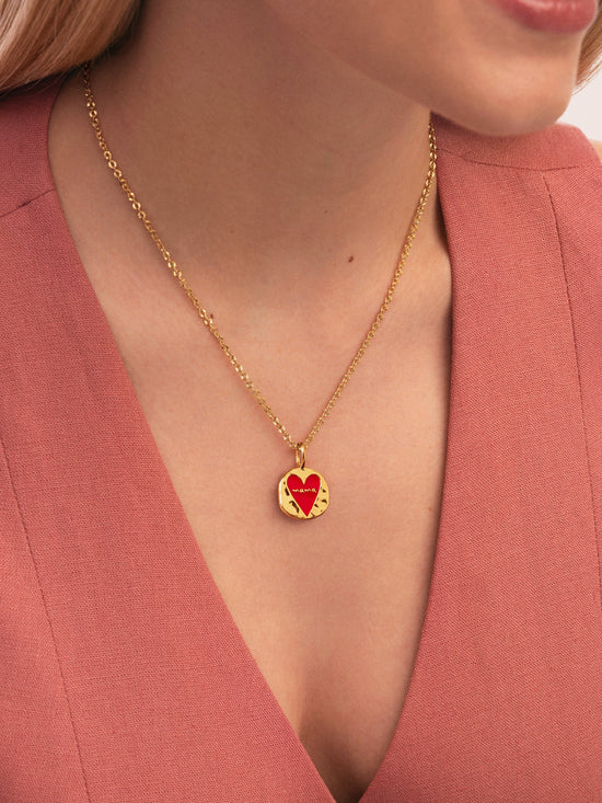 Charm Mamá Lovely Heart Baño Oro