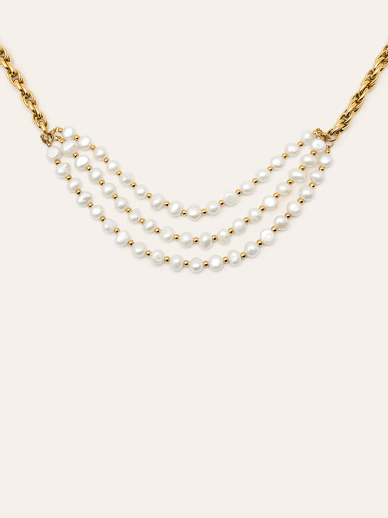 Collar Audrey Premium Acero Baño Oro