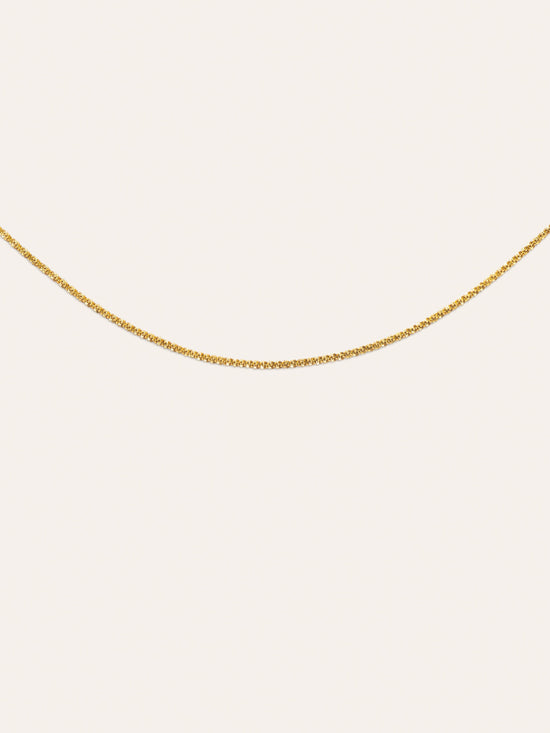 Collar Fine Tinsel Acero Baño Oro