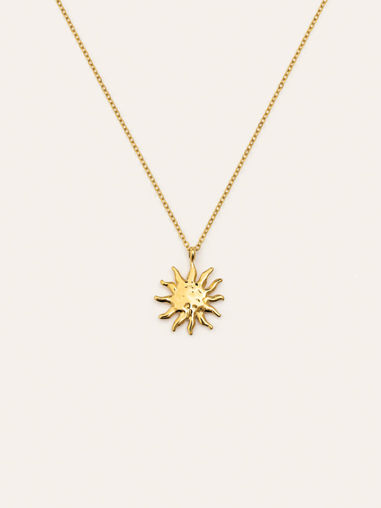 Collar Sun Light Acero Baño Oro