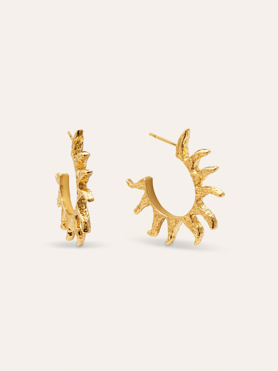 Pendientes Aro Sun Baño Oro