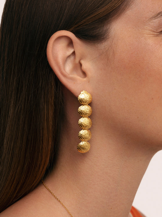 Pendientes Long Maris Acero Baño Oro