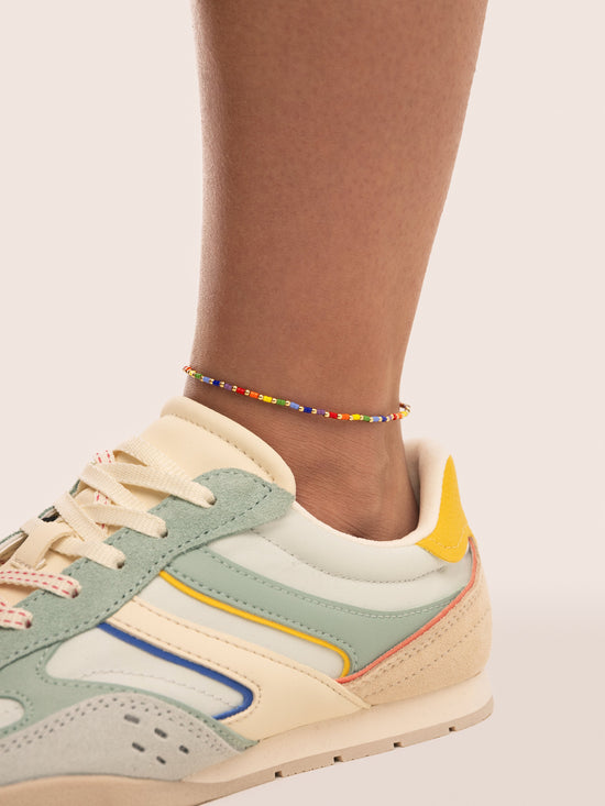 Tobillera Rainbow Acero Baño Oro