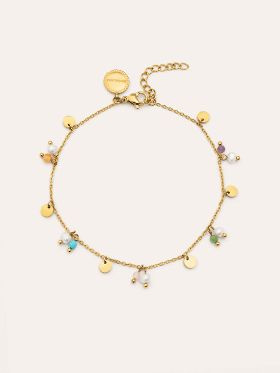 Tobillera Shamira Acero Baño Oro